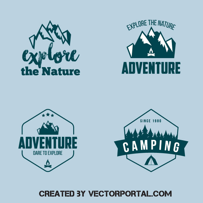 Outdoor Adventure Vector Badges Vector Freebies, Illustrator 660x660 Outdoor Adventure Vector Badges Vector Freebies, Illustrator