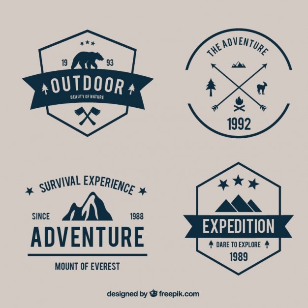 Variety Of Adventure Badges Pack Vector Free Download 626x626 Variety Of Adventure Badges Pack Vector Free Download