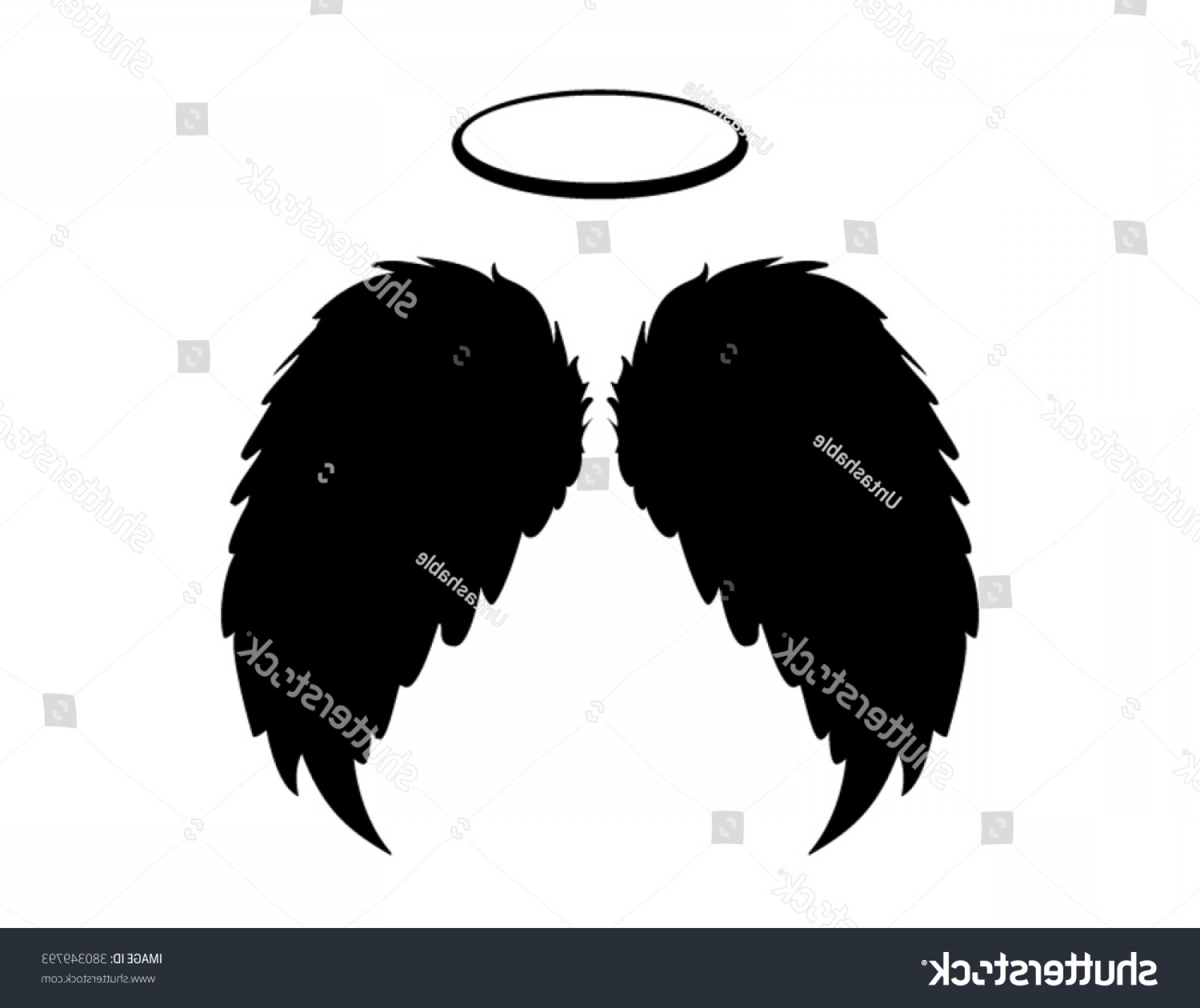 1800x1512 Dark Angel Wings Feathers Halo Vector Soidergi