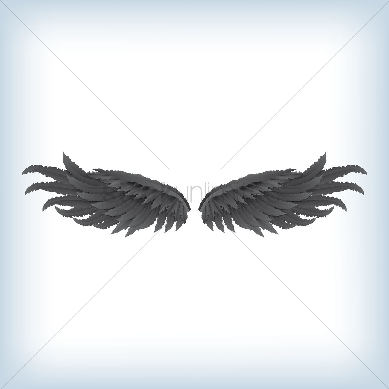 1300x1300 Dark Angel Wings Design Vector Image