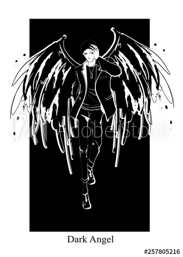 357x500 Angel Man Dark Angel Vector Image Of Beauty Fashion Angel Man