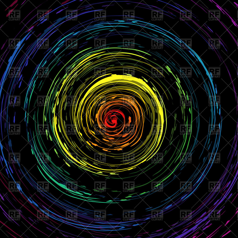 1000x1000 Colorful Whirl On Dark Background Vector Image Of Backgrounds