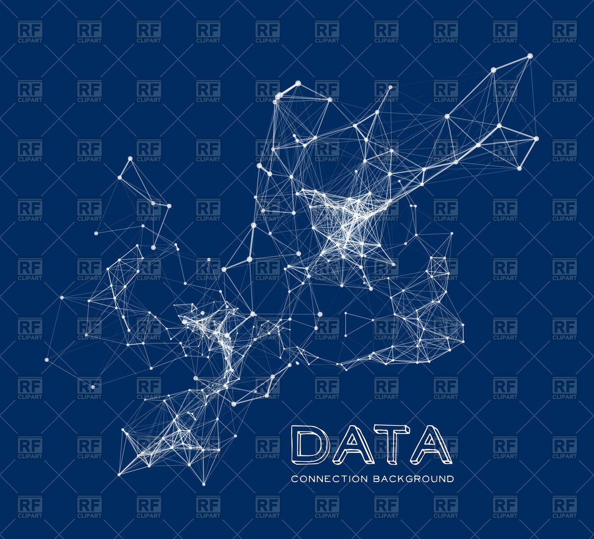 Abstract Network On Dark Blue Background Vector Image 1200x1089 Abstract Network On Dark Blue Background Vector Image