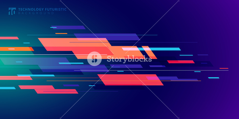 Template Banner Abstract Technology Futuristic Geometric Colorful 1000x500 Template Banner Abstract Technology Futuristic Geometric Colorful