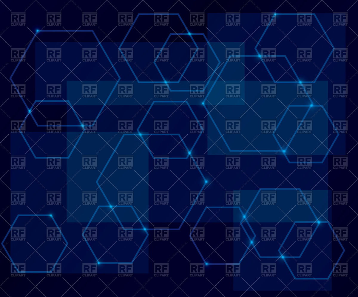 Abstract Dark Blue Background With Hexagons Vector Image 1200x995 Abstract Dark Blue Background With Hexagons Vector Image