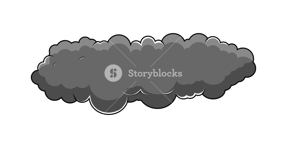1000x517 Dark Comic Cloud Vector Royalty Free Stock Image