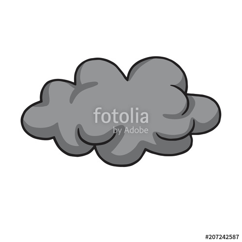 500x500 Cool Grey Dark Cloud Vector Illustration Drawing Stock Image