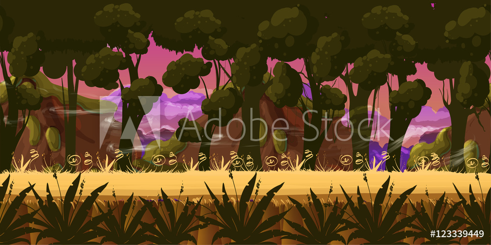 1000x500 Photo Art Print Dark Forest Vector Background Europosters