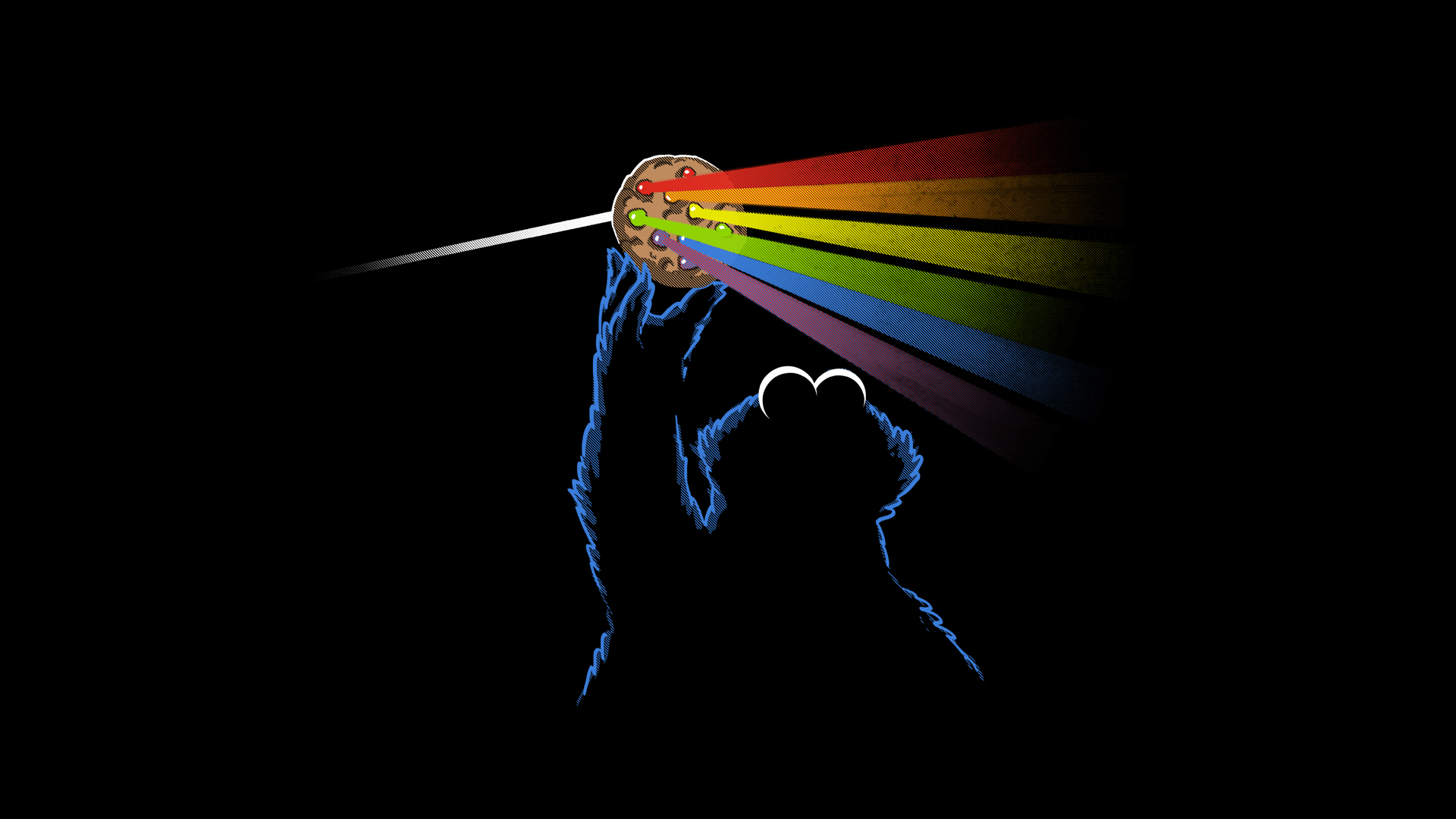 1920x1080 Pink Floyd Dark Side Of The Moon Black Cookie Monster Wallpaper