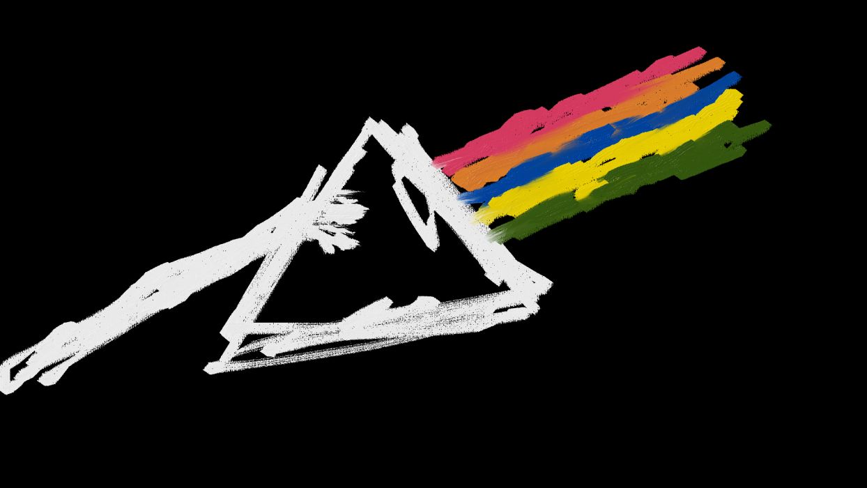1244x700 Pink Floyd Dark Side Of The Moon Black Triangle Drawing Wallpaper