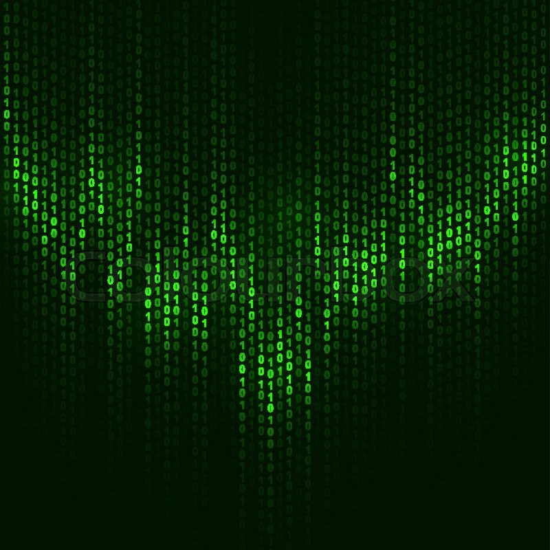 800x800 Binary Code Dark Green Vector Stock Vector Colourbox