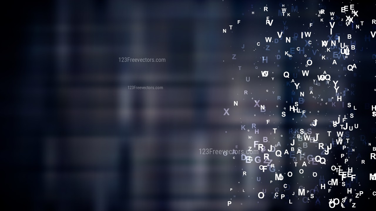 1280x720 Colorful Random Alphabet Letters Background Vector Graphic