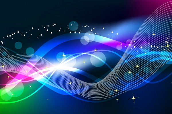 600x400 Dark Abstract Wave Background Vector