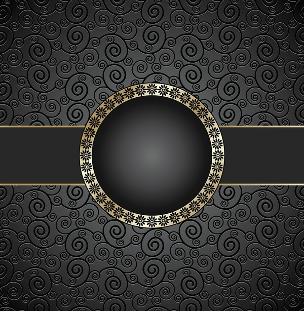 600x614 Golden Frame With Luxury Dark Background Vector Free Download