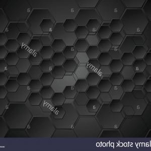 300x300 Stock Photo Abstract Black Background With Hexagons Texture Dark