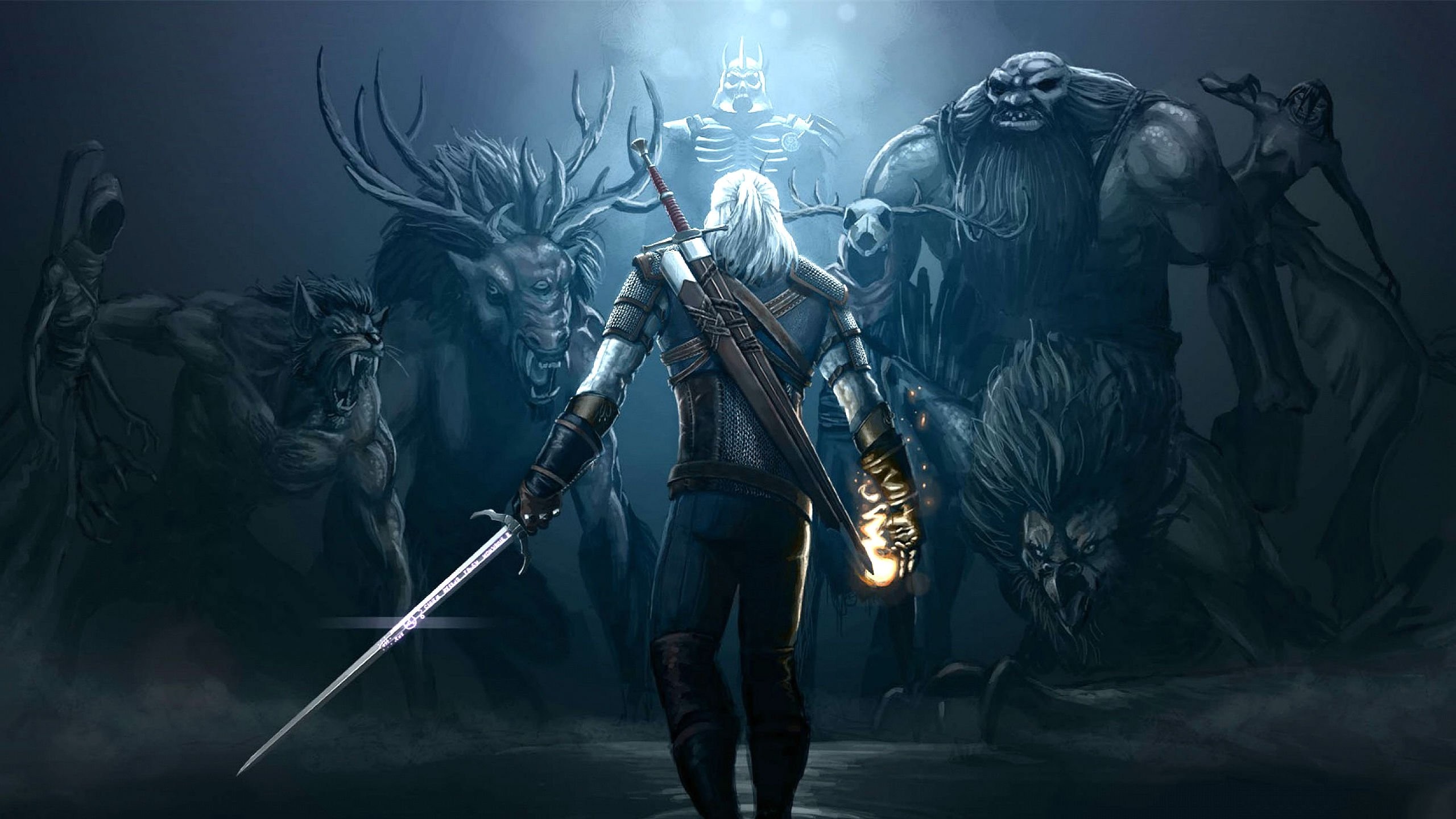2560x1440 Action,witcher, Vector Wallpapers, Fighting, Wild, Hd, Fantasy