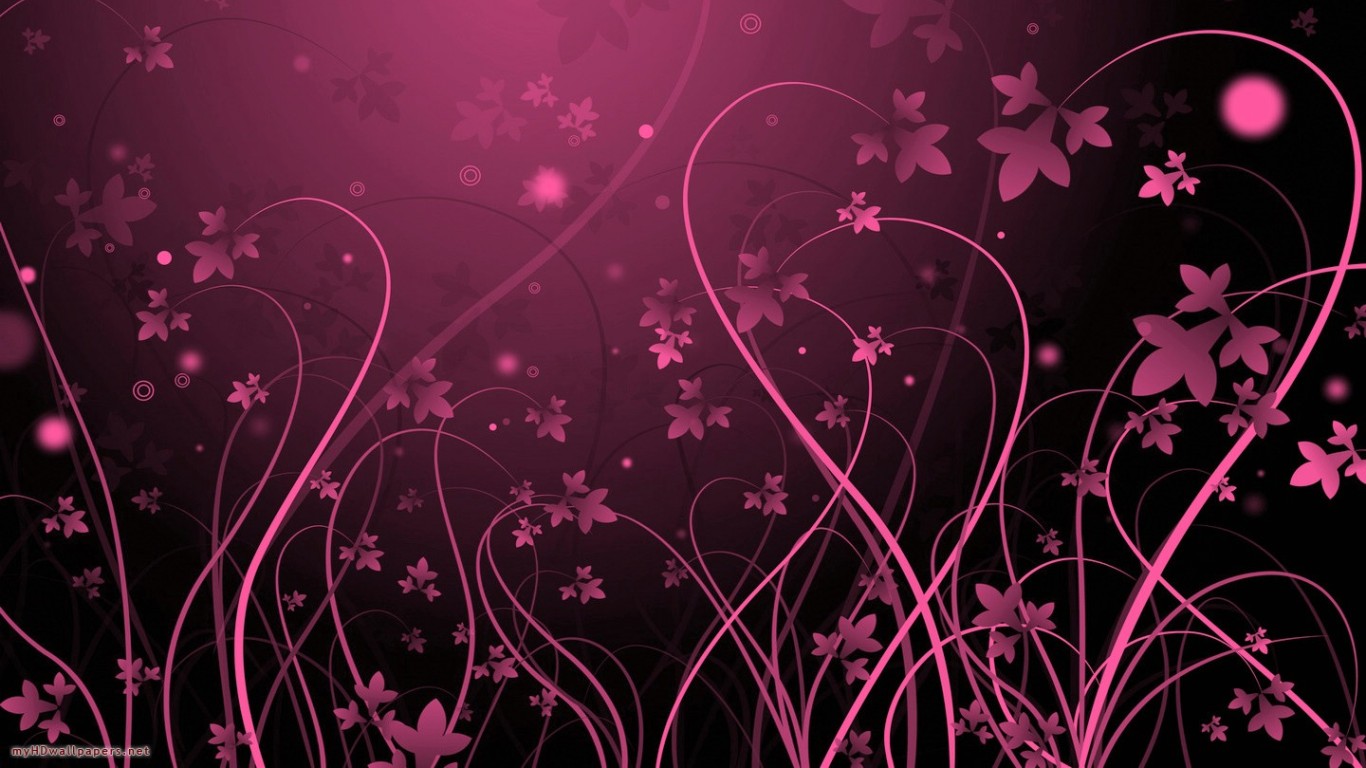 1366x768 Pink Dark Vector