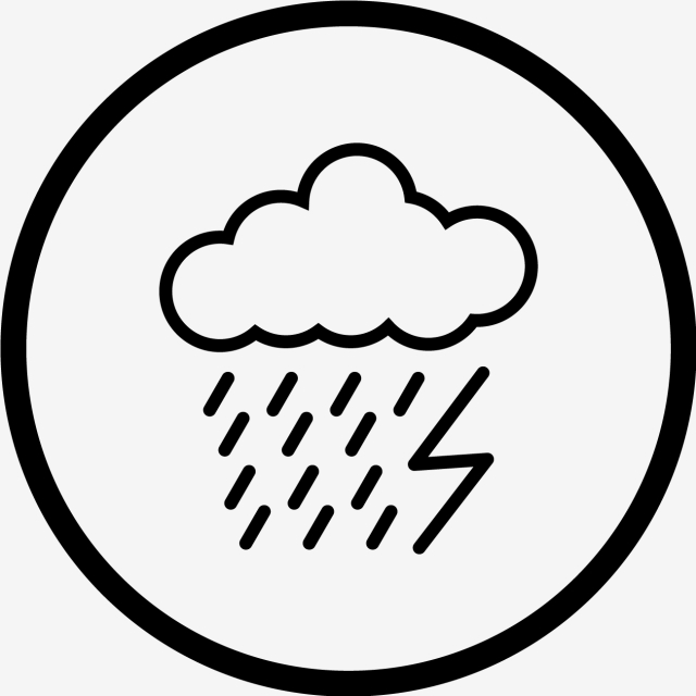 640x640 Vector Dark Ray Icon, Cloud, Lightning, Rain Png And Vector