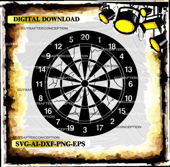 570x560 Dart Board Vector Images Digital Cutting Etsy