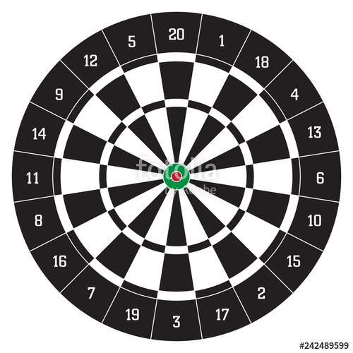 500x500 Dart Board Vector Illustration Stock Image And Royalty Free