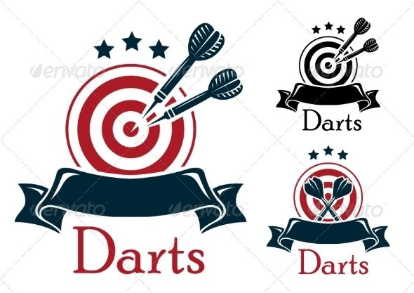 590x417 Darts Sport Emblem Fitness Vector Icons Darts, Sports, Dart Board