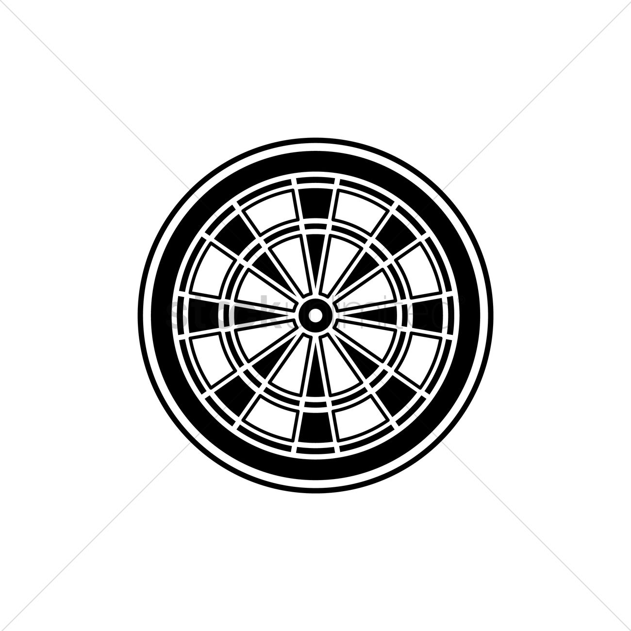 1300x1300 Free Dartboard Vector Image