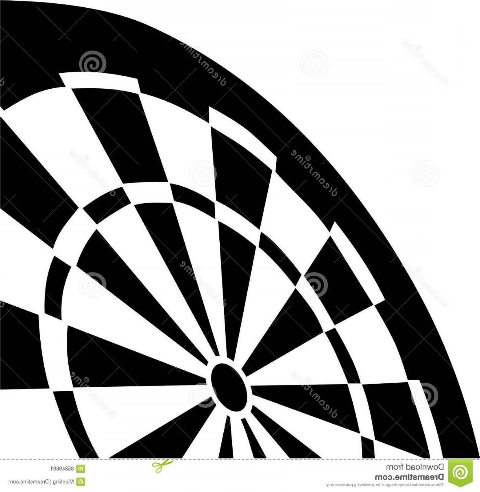 1560x1598 Stock Illustration Dartboard Equipment Darts Vector Image