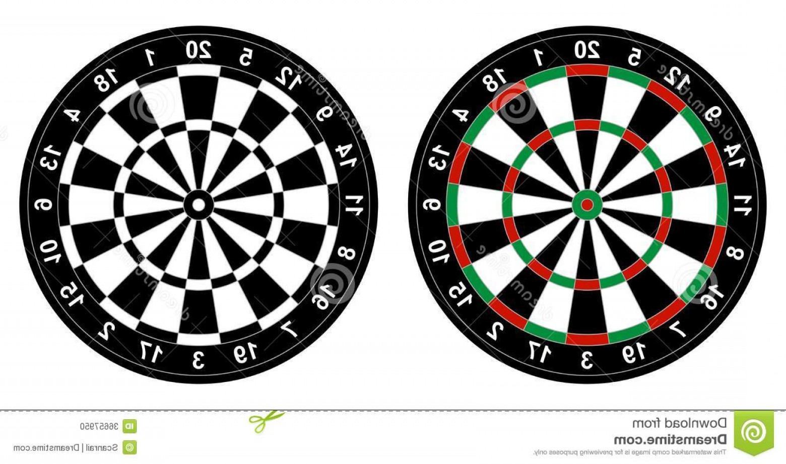 1560x922 Stock Photo Dartboard Vector Illustration Color Black White Darts