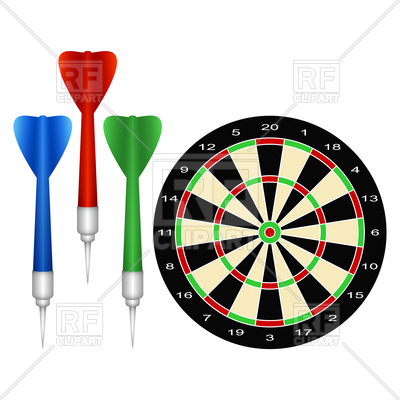 400x400 Accessories For The Game Of Darts Vector Image Of Game Assets