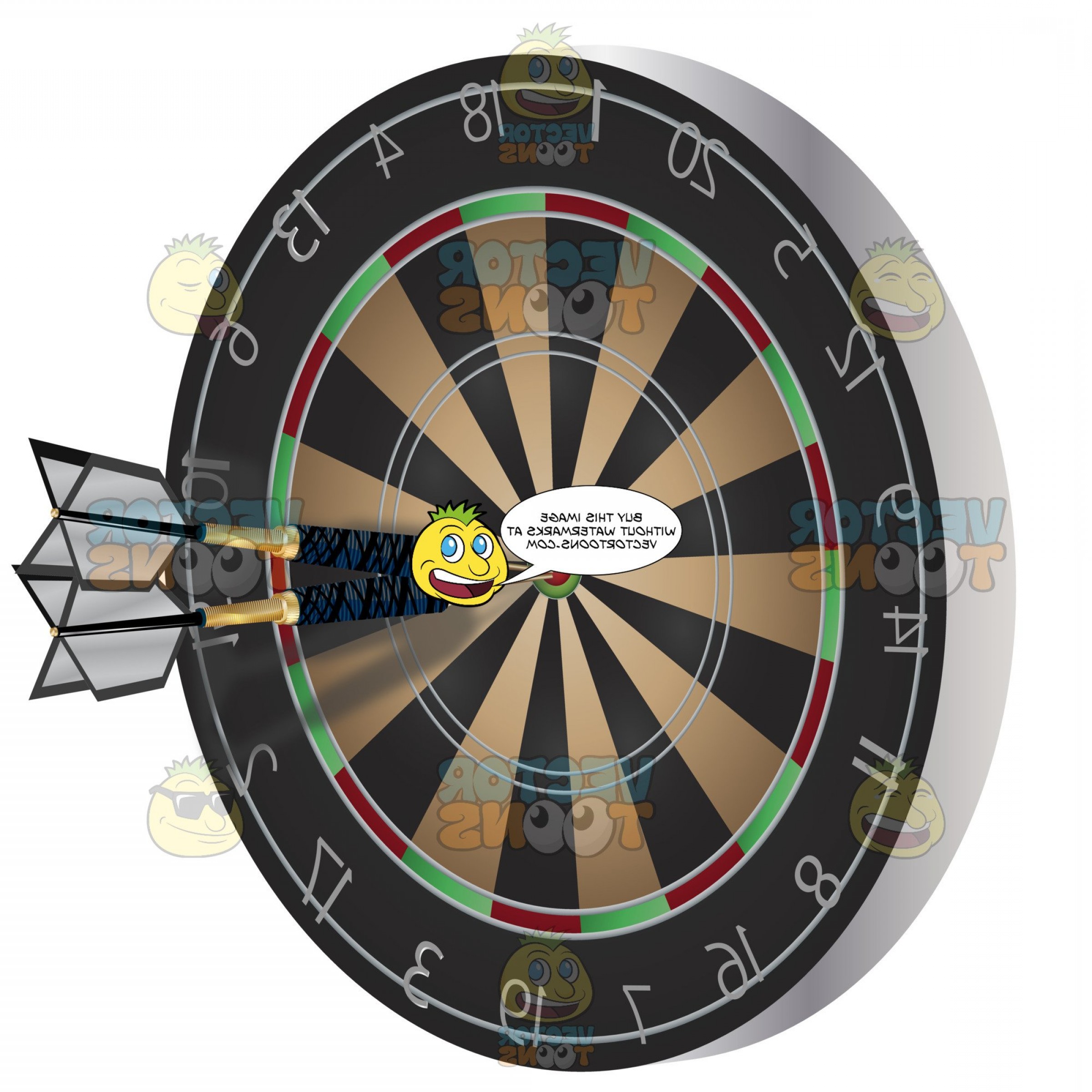 2400x2400 Bullseye Dart Board Vector Hoodamath