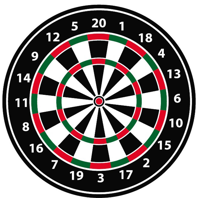 660x660 Dartboard Vector Image