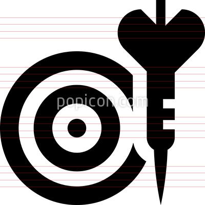 400x400 Dart And Dartboard Vector Icon