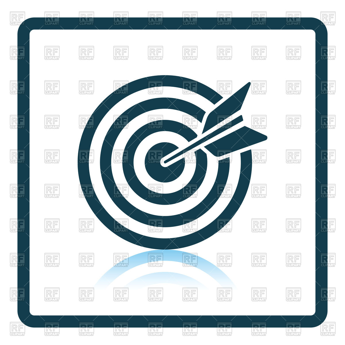 1200x1200 Icon Of Target With Dart Vector Image Of Signs, Symbols, Maps
