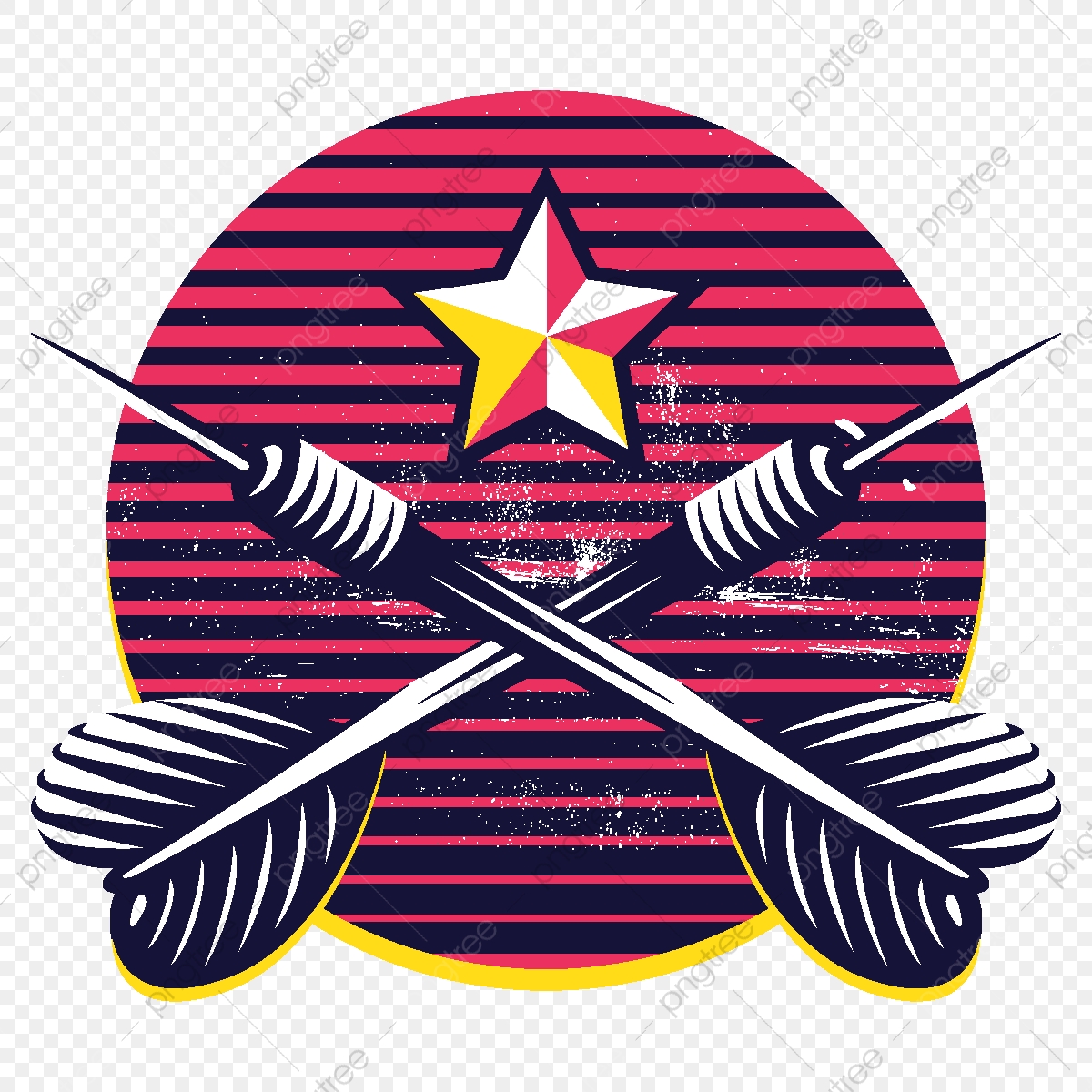 1200x1200 Retro Dart Badge Logo, Accuracy, Accurate, Achievement Png