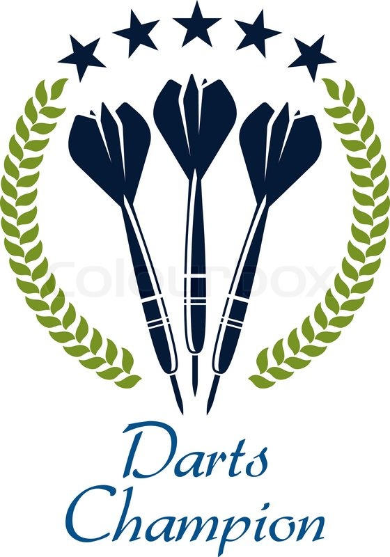 560x800 Sporting Emblem Or Logo With Darts, Stock Vector Colourbox