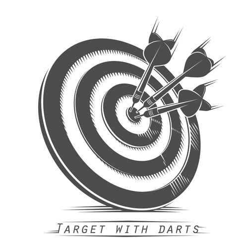 500x500 Target With Darts Vector Illustration Vector Free Download