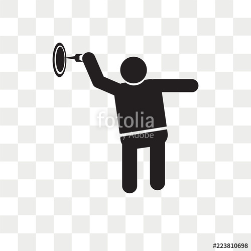 500x500 Man Throwing A Dart Vector Icon Isolated On Transparent Background