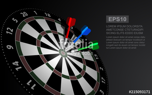 500x313 Dartboard Vector Illustration Isolated For Darts Game Target