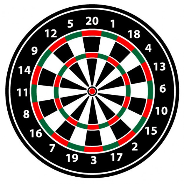 626x626 Realistic Dartboard Vector Illustration Vector Free Download