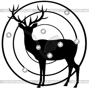 300x300 Silhouette Of Deer On Dartboard