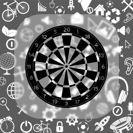 450x450 Classic Dartboard Vector Icon