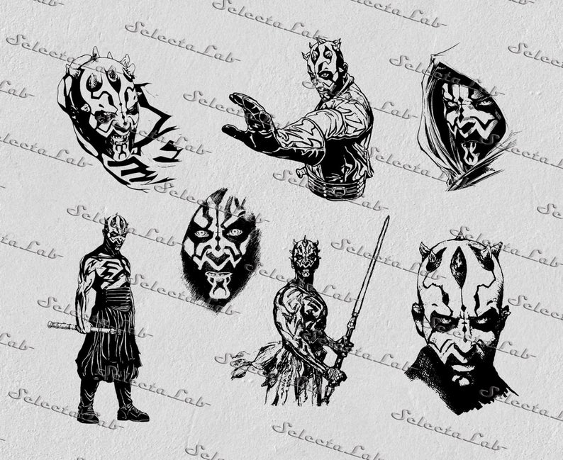 794x649 Digital Png Darth Maul Star Wars Inspired Sith Obi Wan Etsy