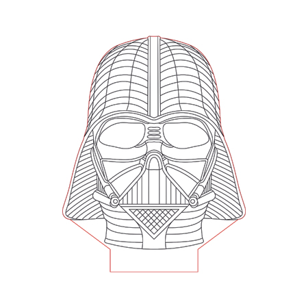 450x450 Darth Vader Helmet Face Illusion Lamp Plan Vector Op
