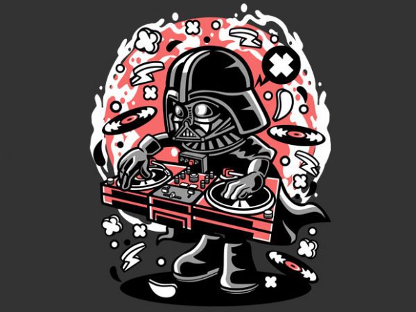 Dj Vader T Shirt Vector Illustration 600x450 Dj Vader T Shirt Vector Illustration