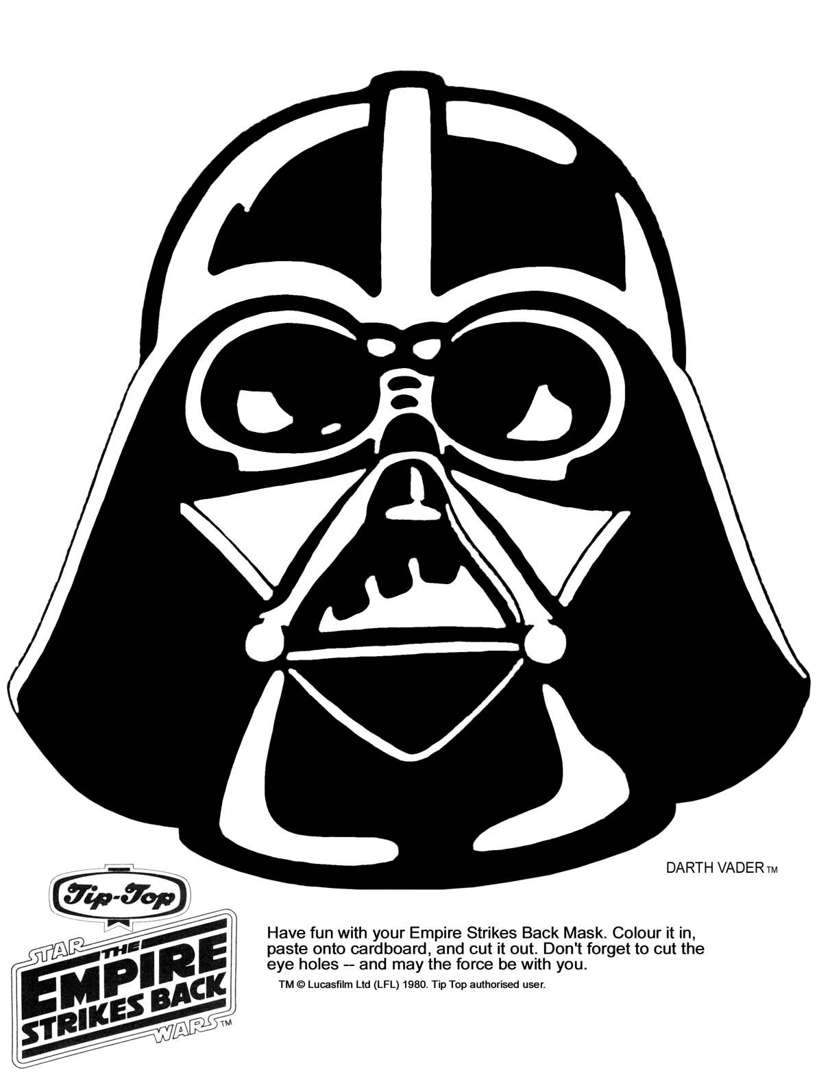 Mask Printable Click The Picture For The Darth Vader Mask 1192x1568 Mask Printable Click The Picture For The Darth Vader Mask
