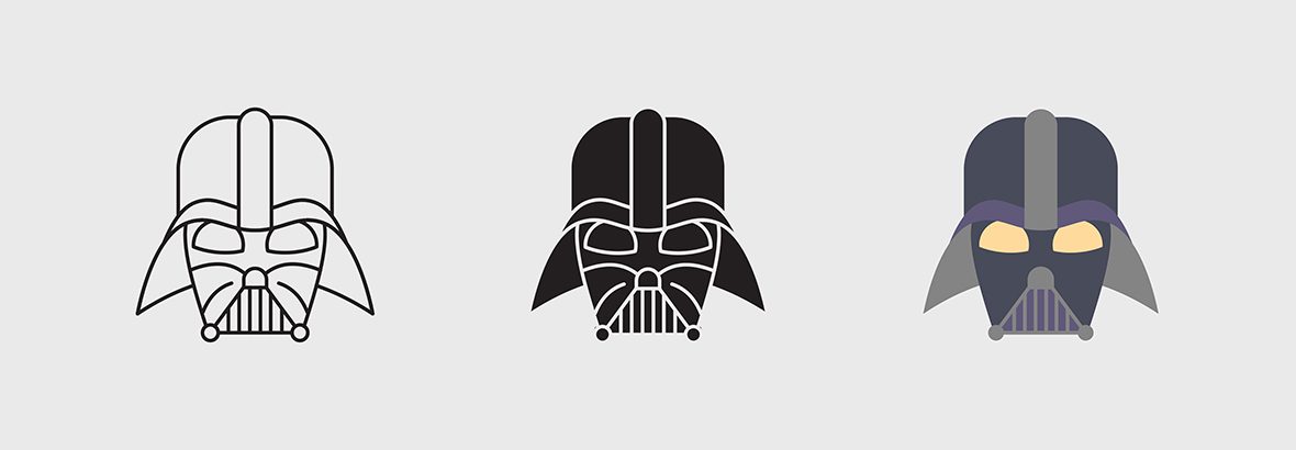 1180x410 Darth Vader Vector Icons Frebers