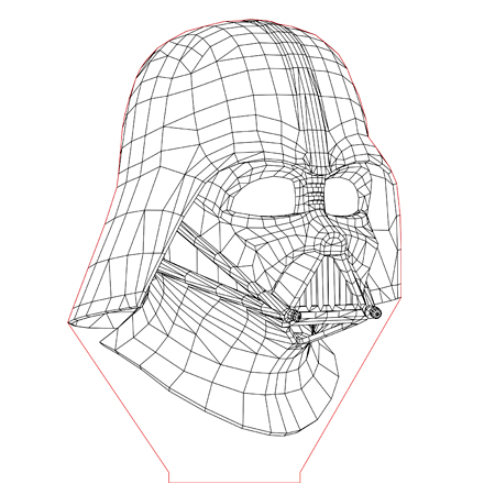 450x450 Darth Vader Set Illusion Lamp Plan Vector For Cnc
