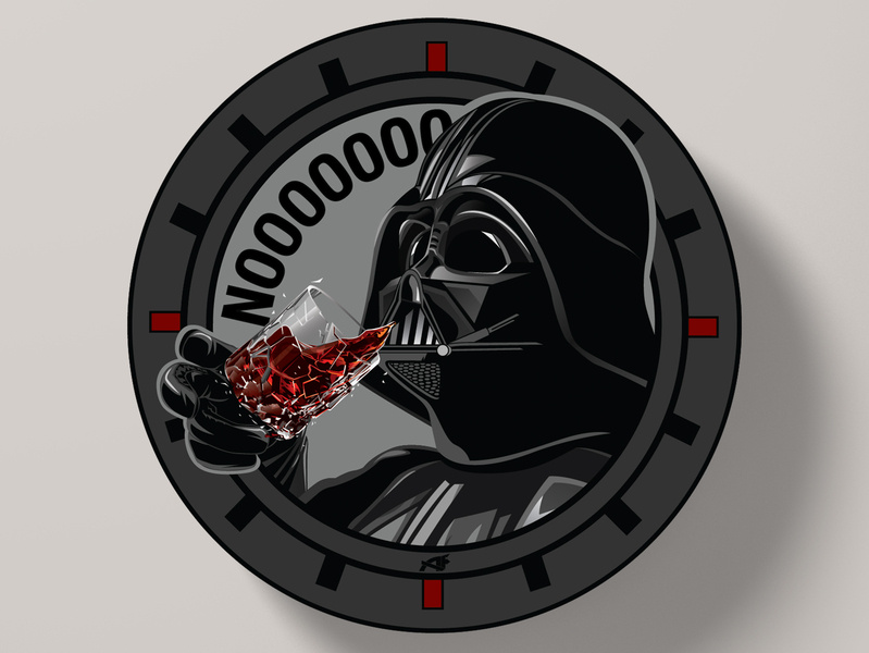 799x600 Darth Vader Coaster Illustration