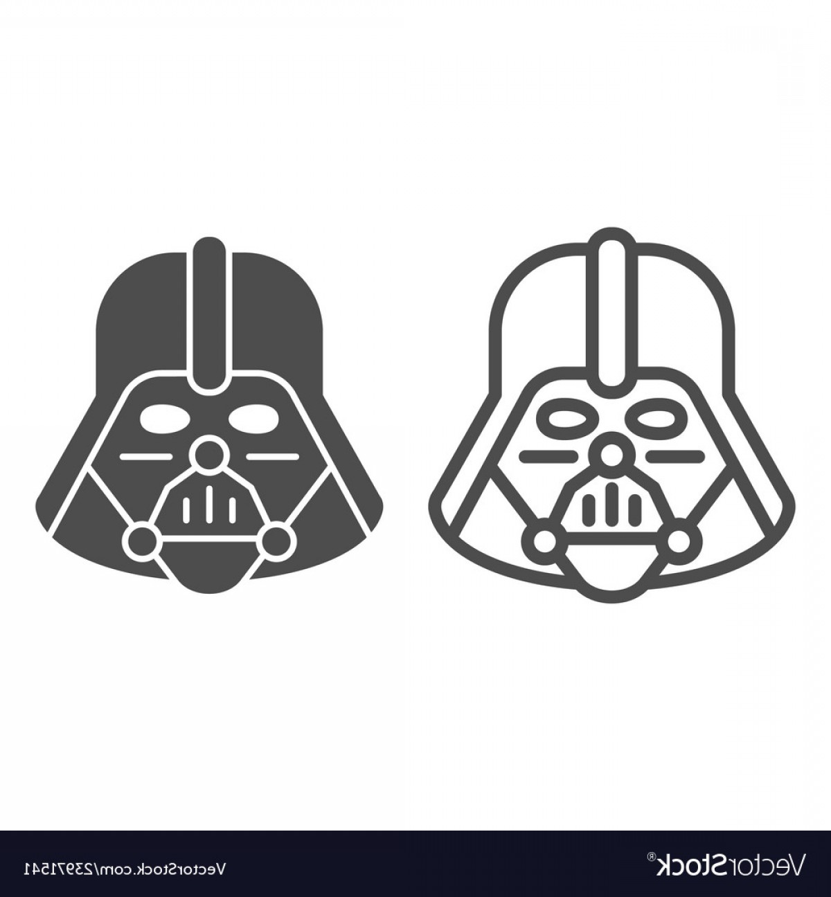 1200x1296 Darth Vader Line And Glyph Icon Star Wars Vector Hoodamathrun