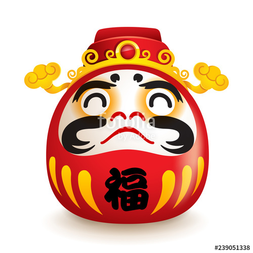 500x500 Japanese Daruma Doll With Hat Of God Of Weatlh Stock Image